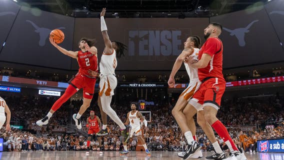 No. 10 Texas rallies in 2nd half, tops Texas Tech 72-70