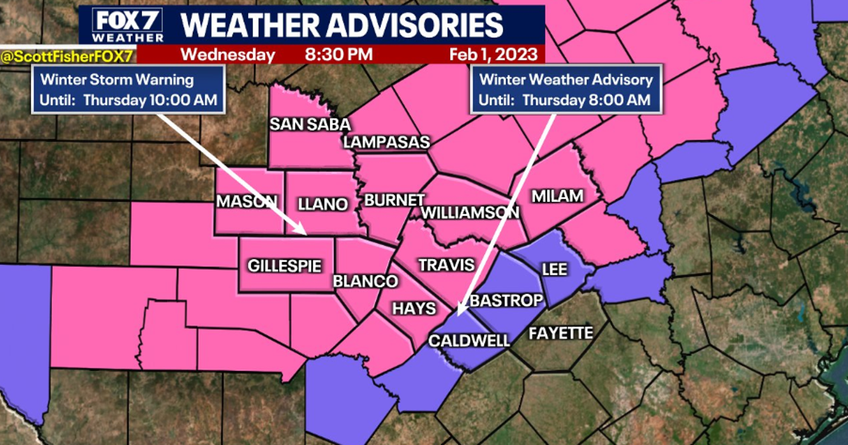 Central Texas weather: Winter Storm Warning extended through Thursday ...