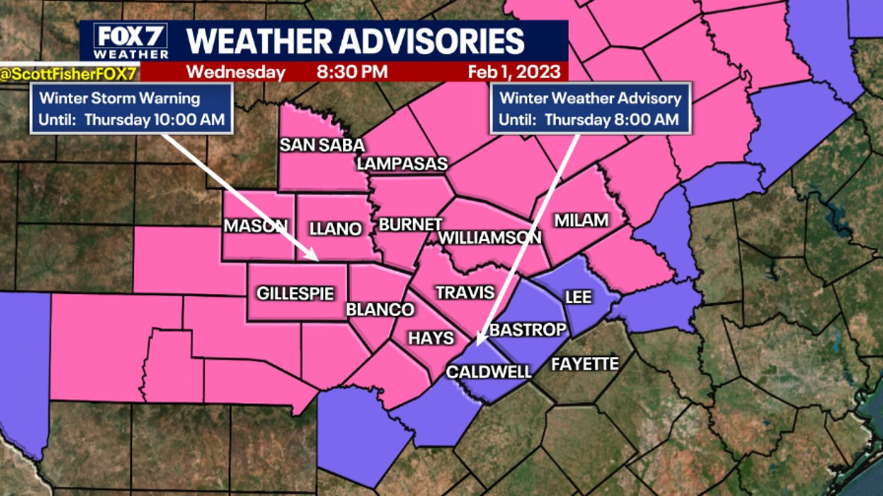 Central Texas weather: Winter Storm Warning extended through Thursday as  ice threat increases