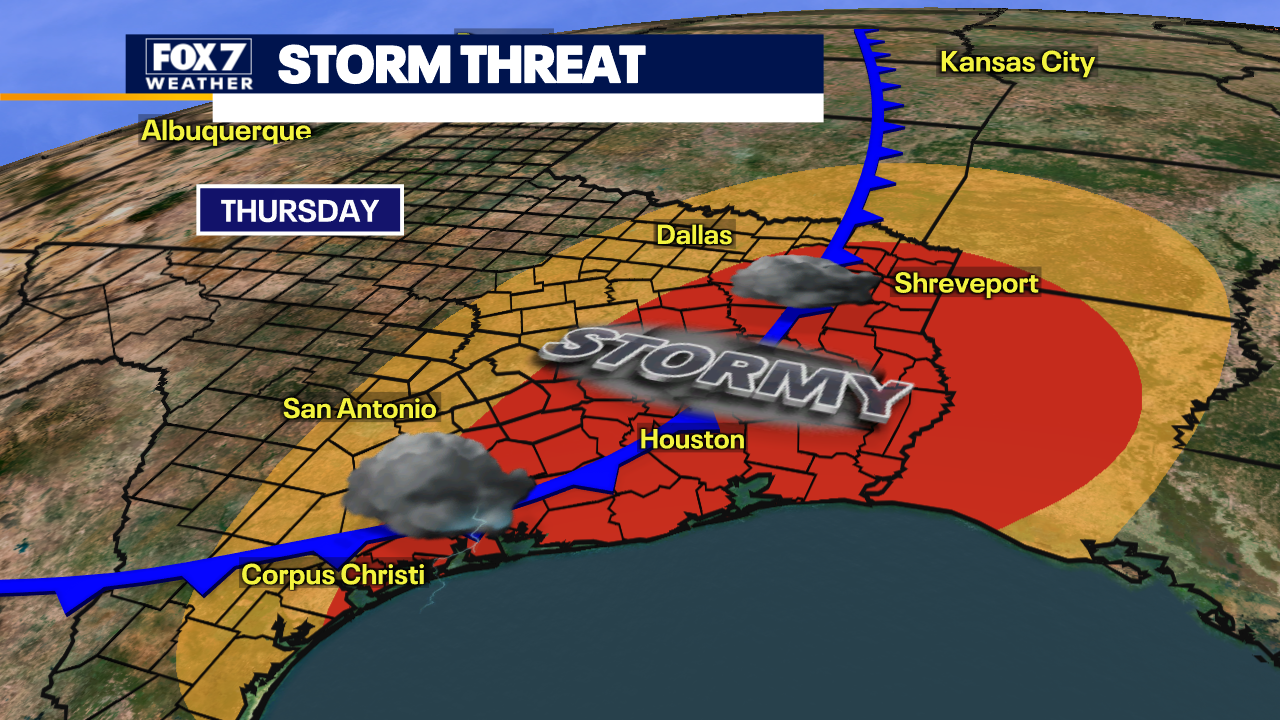 Severe storms possible Thursday; all of Central Texas under slight risk Severe storms possible Thursday; all of Central Texas under slight risk