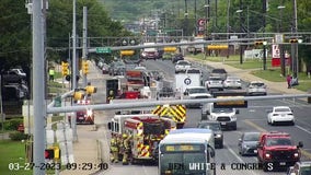 Fire in multi-family home shuts down several lanes of Congress