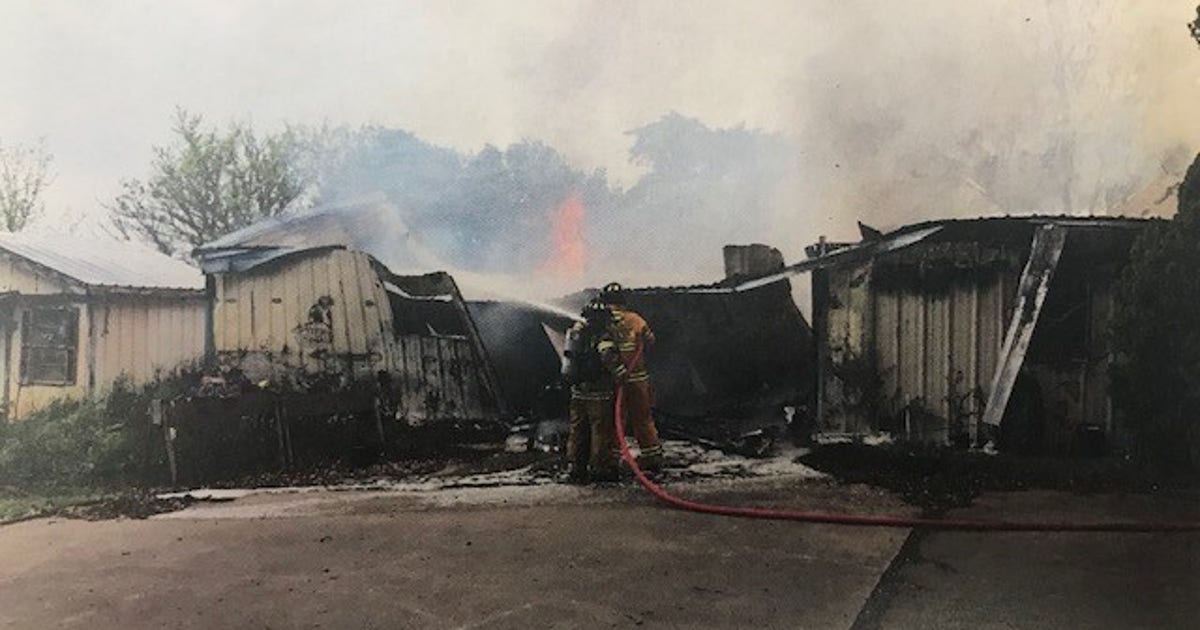 Fire destroys metal structure in Fayette County | FOX 7 Austin