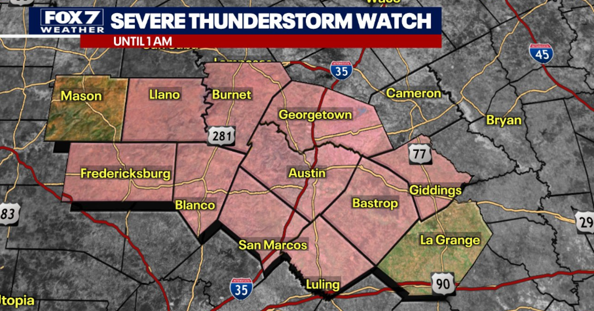 Severe thunderstorm watch issued for Central Texas | FOX 7 Austin