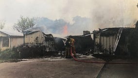 Fire destroys metal structure in Fayette County