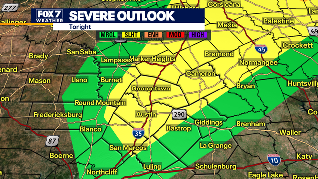 Central Texas weather: Highs in the 90s Tuesday; cold front brings weather changes overnight