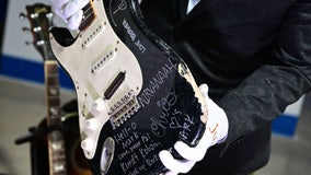 Kurt Cobain's smashed, autographed guitar sold to Nirvana fan for almost $600K