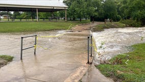 Roads closed due to heavy rain in Austin, Central Texas