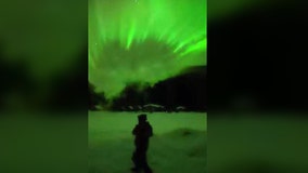 Watch: Boiling water instantly freezes during aurora in Alaska