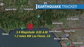 Preliminary 3.3 magnitude earthquake strikes near Malibu