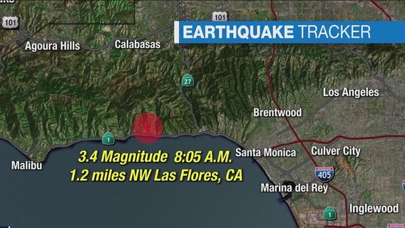 Preliminary 3.3 magnitude earthquake strikes near Malibu