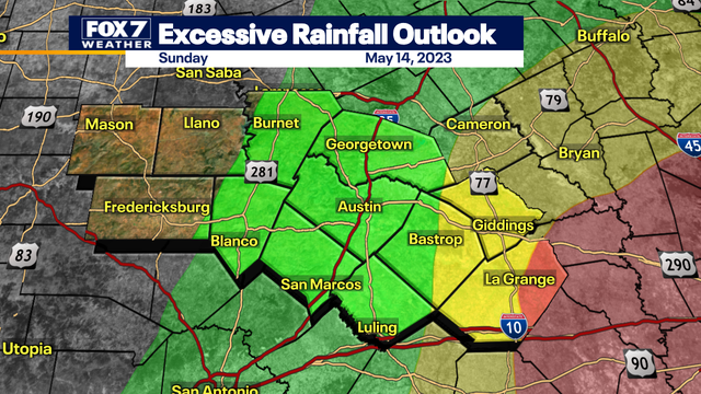 Austin weather: Mother's Day showers and storms, potential for fooding