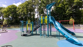 Pool acid poured on playground slides injures 2 children