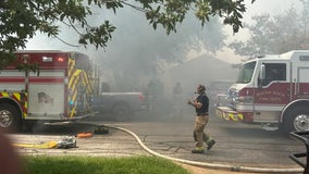 Fire destroys home in Round Rock