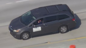 Driver in stolen minivan leads CHP on chase across Orange County