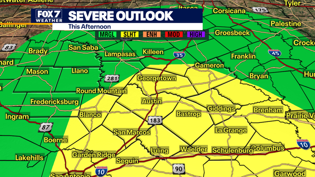 Austin weather: Increasing risk of scattered severe storms Thursday