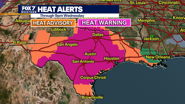 Austin weather: Excessive heat warning extended through Wednesday as 100°+ streak continues