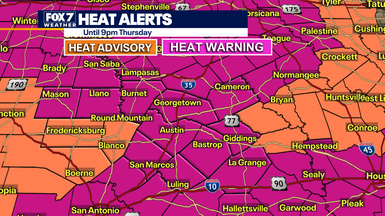 Austin weather Excessive Heat Warning issued as temperatures rise