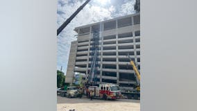 Worker rescued from crane scaffold in Downtown Austin