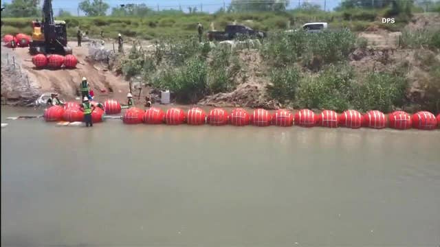 Department of Justice sues Texas over floating border barrier in the Rio Grande