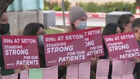 Ascension Seton nurses confront hospital directors in downtown Austin