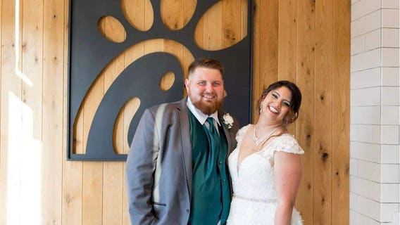 Round Rock couple celebrates wedding at Chick-fil-A