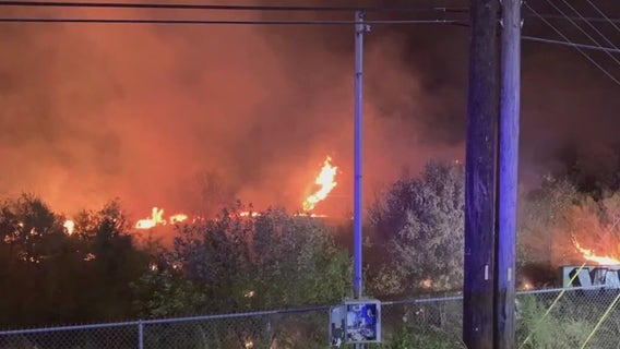 Homeless camp brush fire in South Austin