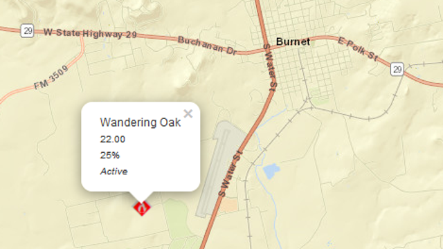 Wandering Oak Fire: Burnet County wildfire burns 22 acres