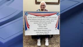 WWII veteran hoping for 100 cards for her 100th birthday