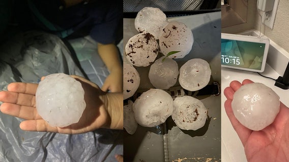 PHOTOS: Large, damaging hail hits Central Texas
