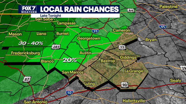 Austin weather: Temps in the 90s this week plus several chances of rain