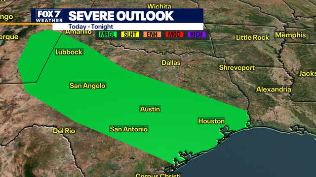 Austin weather: Level 1 risk of severe storms Thursday