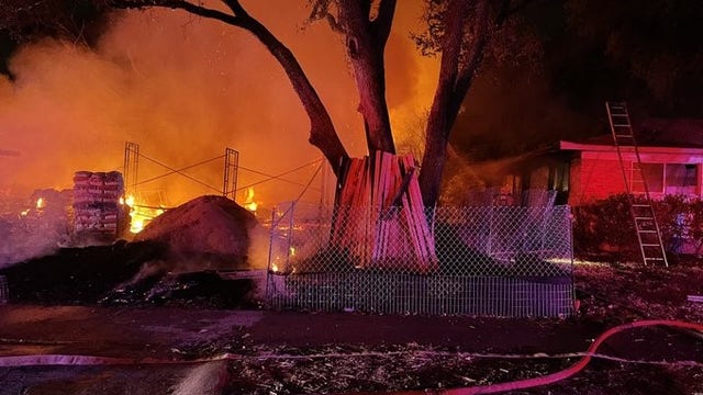 'Fully involved' fire burns down house under construction in central Austin: AFD