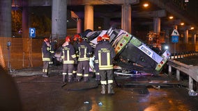 Bus crash near Italian city of Venice kills at least 21 people