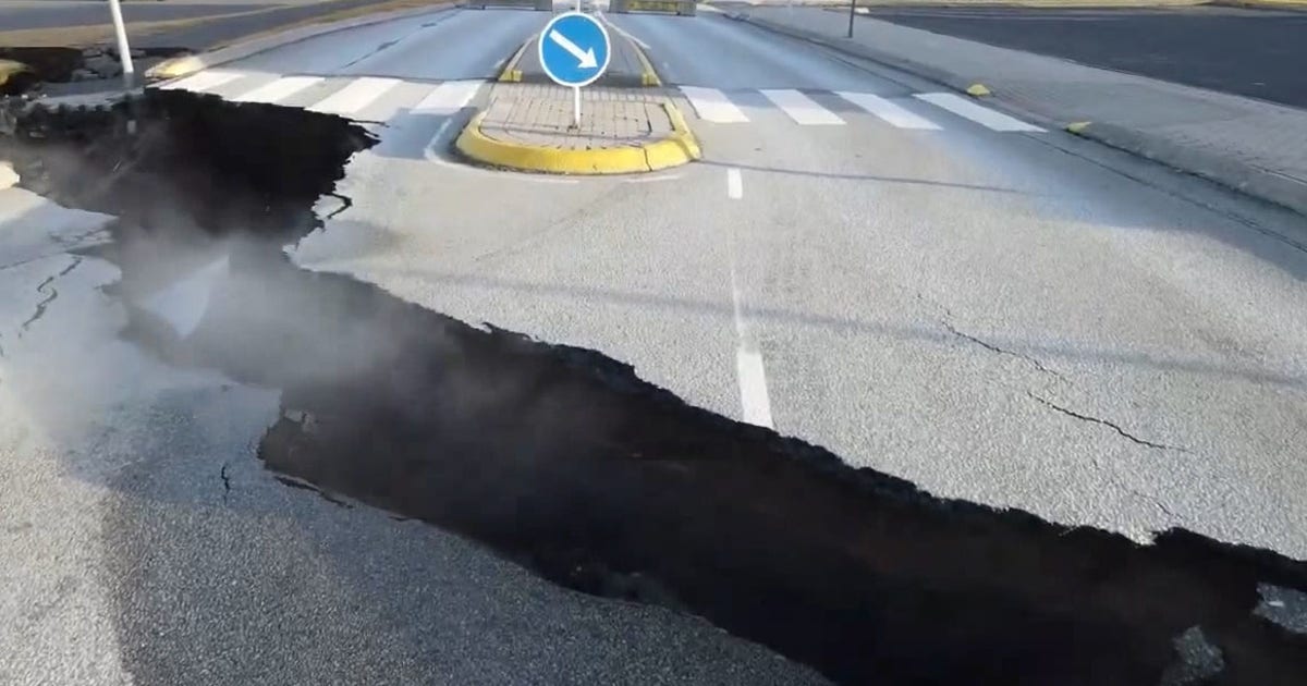Large crack in Iceland slices through Grindavik roads as volcanic