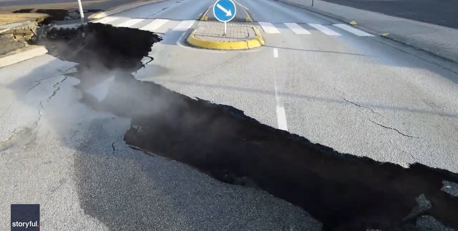 Large crack in Iceland slices through Grindavik roads as volcanic