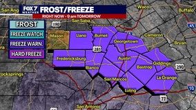 Freeze warning issued for parts of South Central Texas
