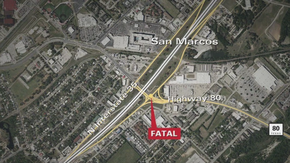 Pedestrian killed after being hit by 18-wheeler in San Marcos