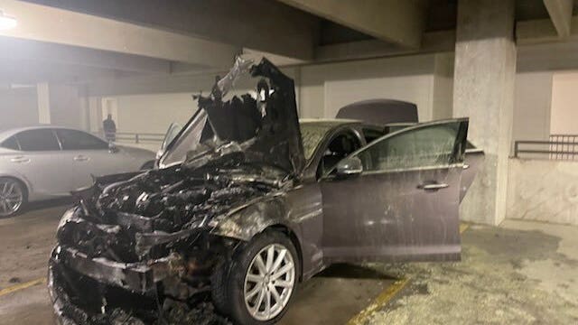 Car fire in north Austin parking garage put out by AFD
