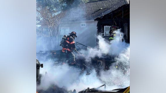 Georgetown house fire: 4 dogs, 1 iguana rescued