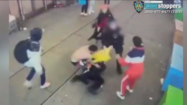 Outrage after NYPD officers attacked near Times Square; 5 arrested
