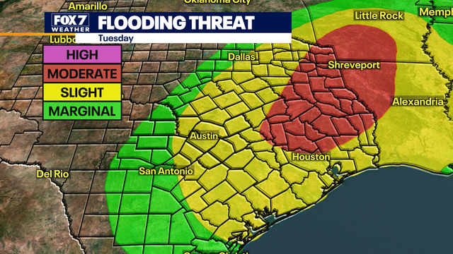 Austin weather: Heavy rain, storms possible Tuesday