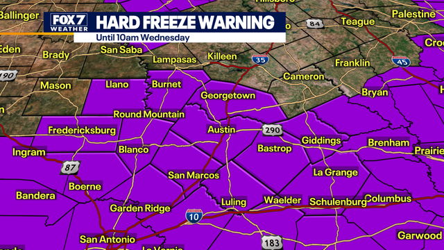 Austin weather: Wind Chill Warning issued Tuesday