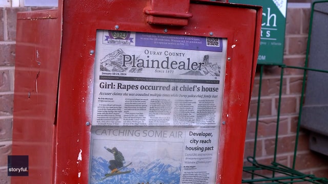 Colorado town's newspapers stolen after front-page story about rape charges at police chief's house