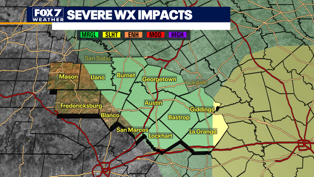 Austin weather: Severe storms, damaging winds possible Monday