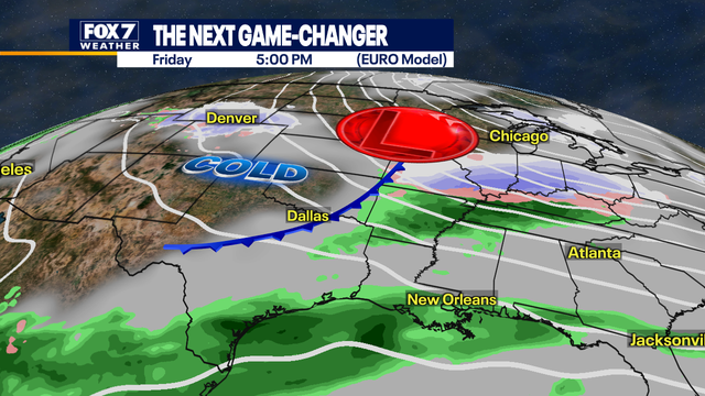 Austin weather: Chance of rain Friday, colder this weekend
