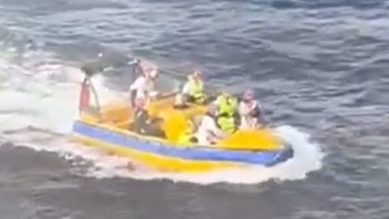 Watch: World's largest cruise ship rescues 14 people stranded at sea for over a week