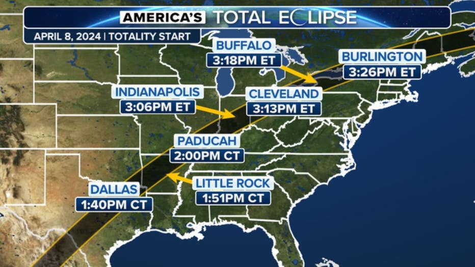 Solar Eclipse 2024 Path Of Totality Times Cara Benedetta   Solar Eclipse Foxwx2 