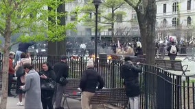 Man sets himself on fire during Trump trial jury selection at NYC courthouse