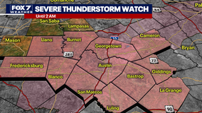 Austin weather: Severe thunderstorm watch issued for Central Texas