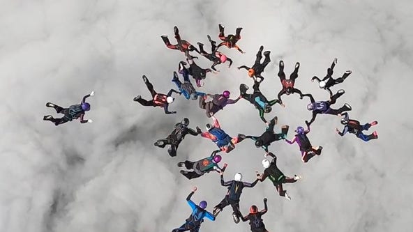 Sky's the limit: Women shatter skydiving records in Australia
